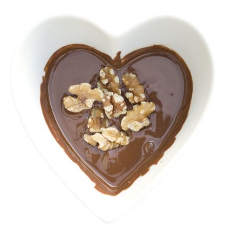 I heart chocolate and walnutsの写真素材