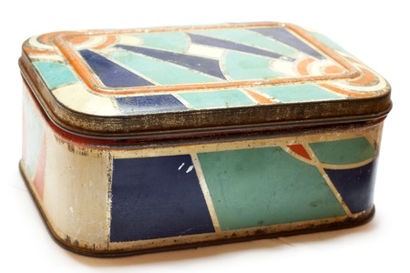 Old rusty vintage isolated art deco box の写真素材