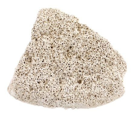 Volcanic pumice stone isolated on white backgroundの写真素材