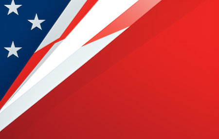 Illustration of a red and white background with an american flagの素材