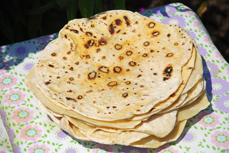 Traditional wheat Armenian lavash bread. Lavash is not just flatbread, it is part of history and culture, and it has its own legend.の写真素材