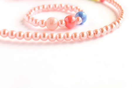 Baby Kids Hair Accessories, bracelets, wrist bands, copy space, white background isolated.