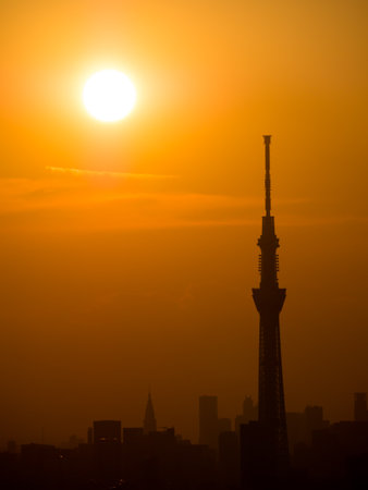 Japan Sunsetのeditorial素材