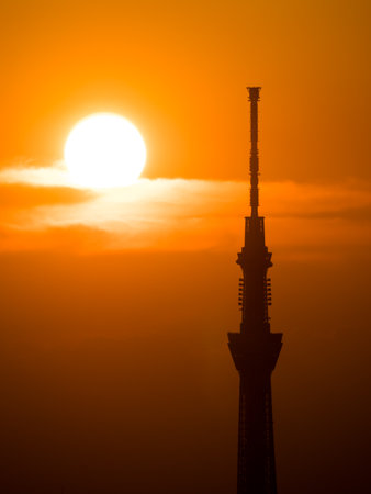 Japan Sunsetのeditorial素材