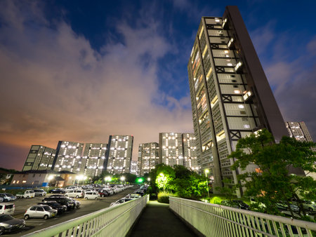 Japanese housing complexのeditorial素材