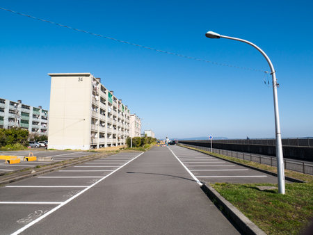 Japanese housing complexのeditorial素材