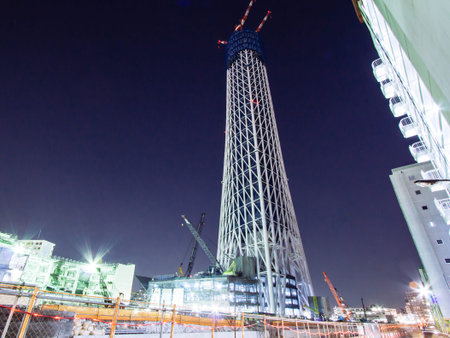 Under Tokyo Sky Tree construction