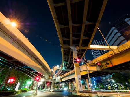 Junction in Japan Night viewのeditorial素材