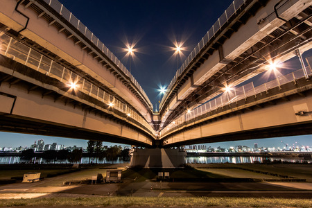 Junction in Japan Night viewの写真素材