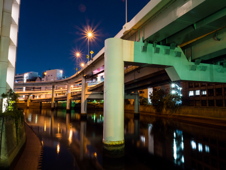 Junction in Japan Night viewの写真素材