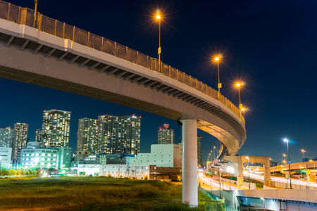Junction in Japan Night viewのeditorial素材