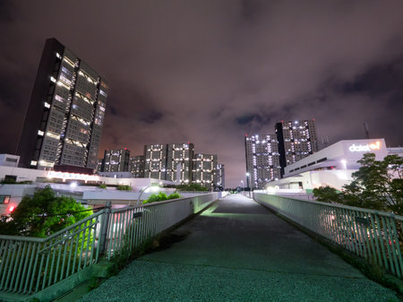 Housing complex Night Viewのeditorial素材