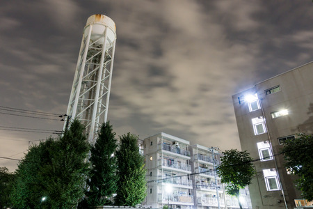 Housing complex Night Viewの写真素材