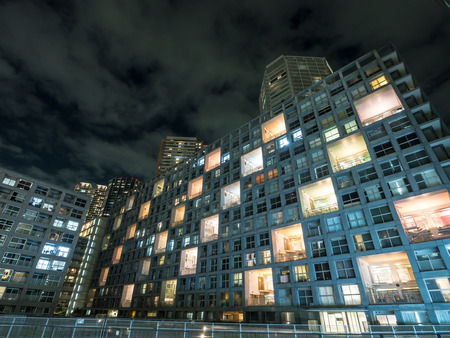 Housing complex Night Viewの写真素材