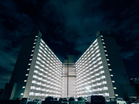 Housing complex Night Viewのeditorial素材