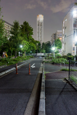 Housing complex Night Viewのeditorial素材