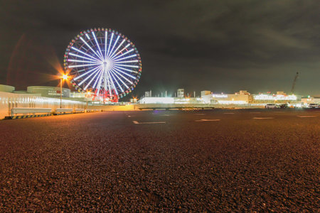 Ferris wheel Night viewのeditorial素材
