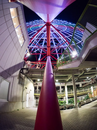 Ferris wheel Night viewのeditorial素材