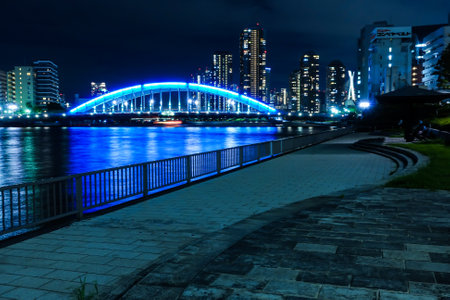 Bridge in Japan Night viewのeditorial素材