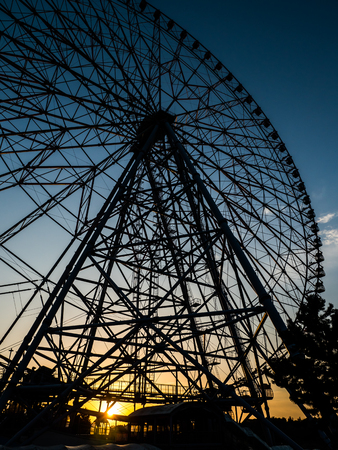 Ferris wheel Morning glowの写真素材