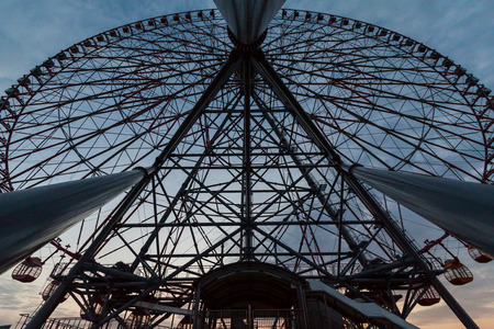 Ferris wheel Morning glowの写真素材