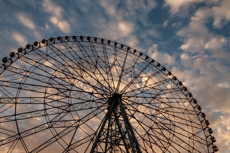 Ferris wheel Morning glowの写真素材