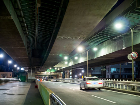 Bridge in Japan Night viewのeditorial素材