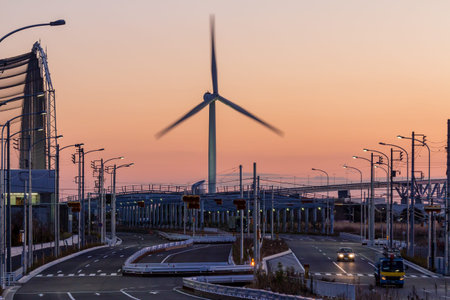 Evening landscapeの写真素材