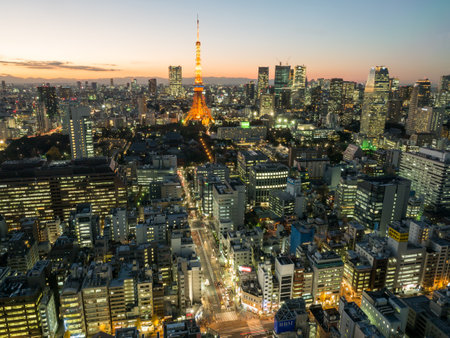 Evening landscapeのeditorial素材