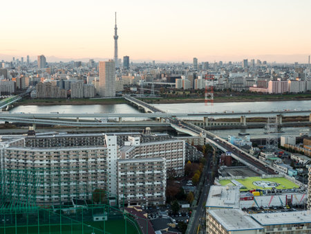 Evening landscapeのeditorial素材