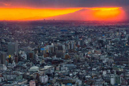 Evening landscapeのeditorial素材