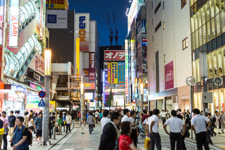 Tokyo Akihabara night viewのeditorial素材