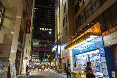 Tokyo Akihabara night viewのeditorial素材