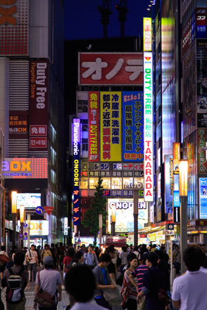 Tokyo Akihabara night viewのeditorial素材