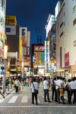 Tokyo Akihabara night viewのeditorial素材