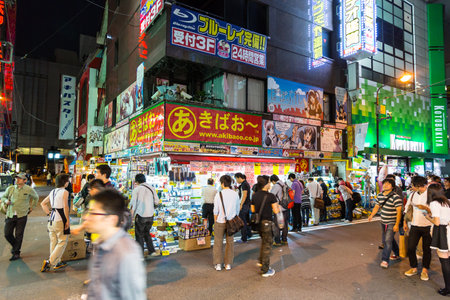 Tokyo Akihabara night viewのeditorial素材
