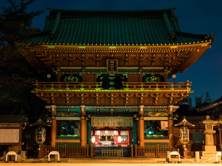 Japan Kanda Myojin night viewのeditorial素材