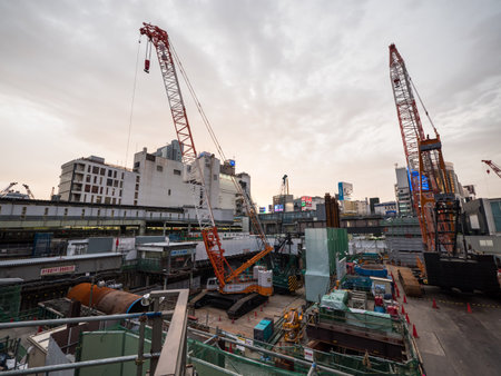 Tokyo shibuya landscapeのeditorial素材