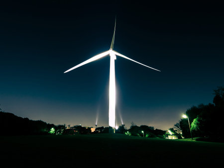 Wind power generationの写真素材