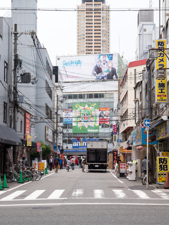 Japanese Osaka landscapeのeditorial素材