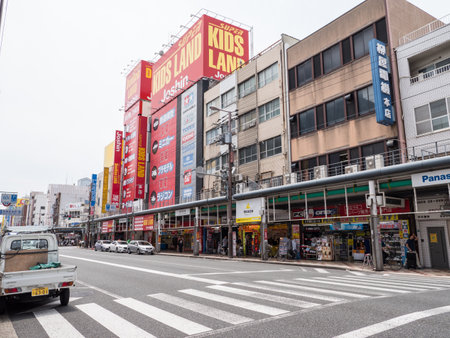 Japanese Osaka landscapeのeditorial素材