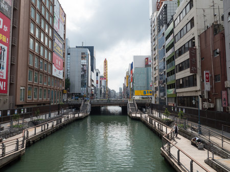 Japanese Osaka landscapeのeditorial素材