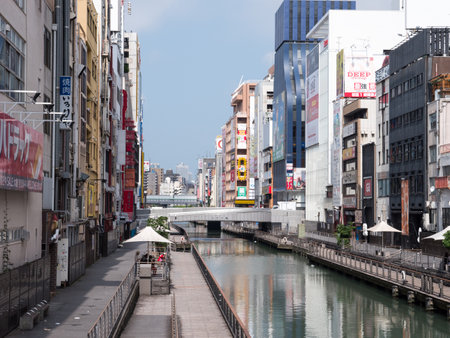 Japanese Osaka landscapeのeditorial素材