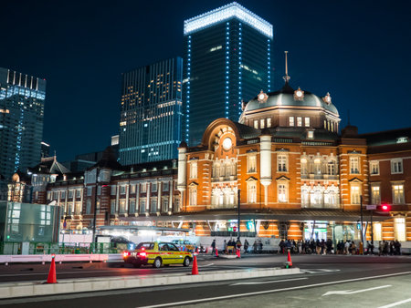 Tokyo station Night Viewのeditorial素材