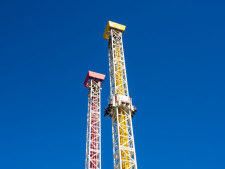 Amusement park in Japanの写真素材