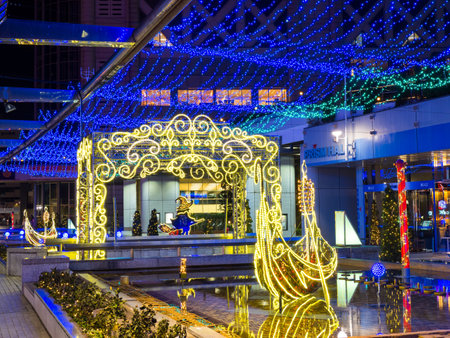 Amusement park in Japan Night viewのeditorial素材