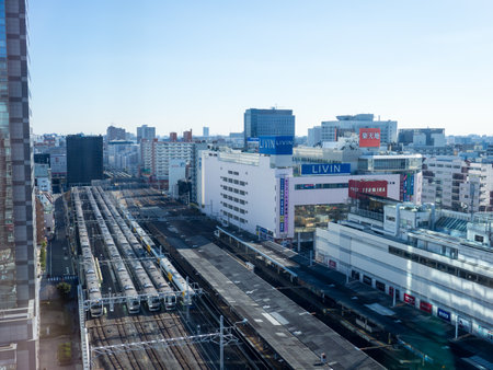 Observation room in Japanのeditorial素材