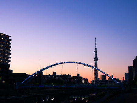 Evening landscapeの写真素材