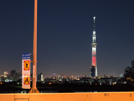 Tokyo Sky Tree Night Viewのeditorial素材