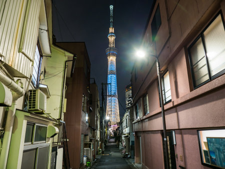 Tokyo Sky Tree Night Viewのeditorial素材